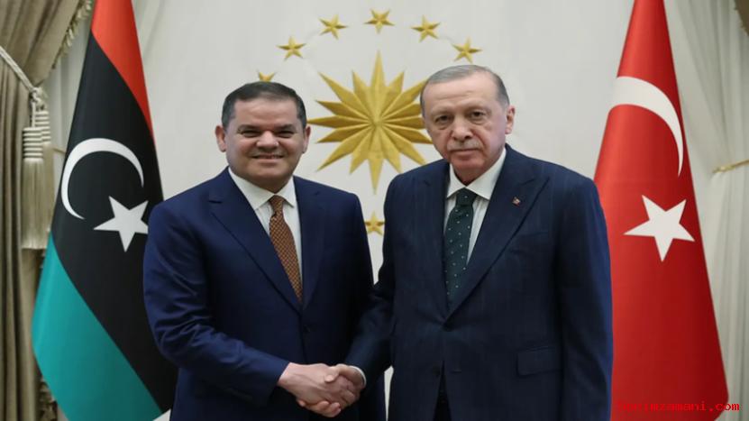 Cumhurbaşkanı Erdoğan, Libya Milli Birlik Hükümeti Başbakanı Dibeybe'yi Kabul Etti